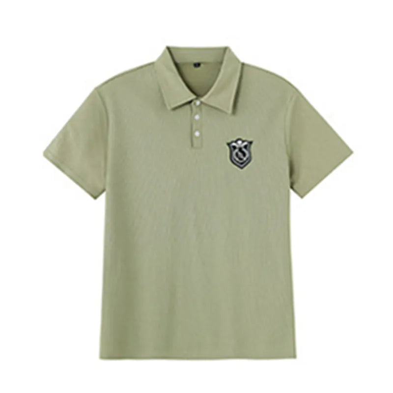 Dad and Son Matching Clothes Polo Shirts Green Mom and Daughter Girls Short Sleeve Couples Dresses 2024 Summer Family Clothing
