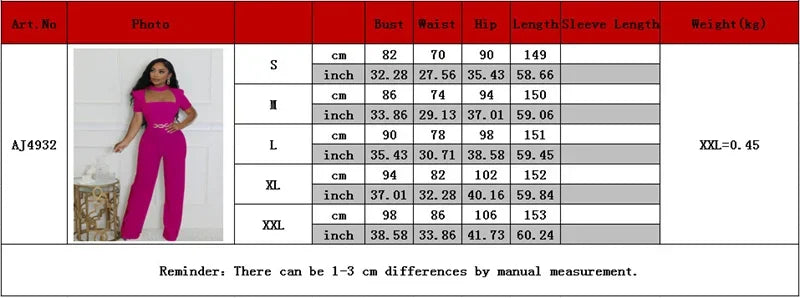 Doyerl Vintage Elegant Jumpsuits for Women Birthday Celebrity Club Party Square Collar Short Sleeve High Waist Wide Leg Rompers