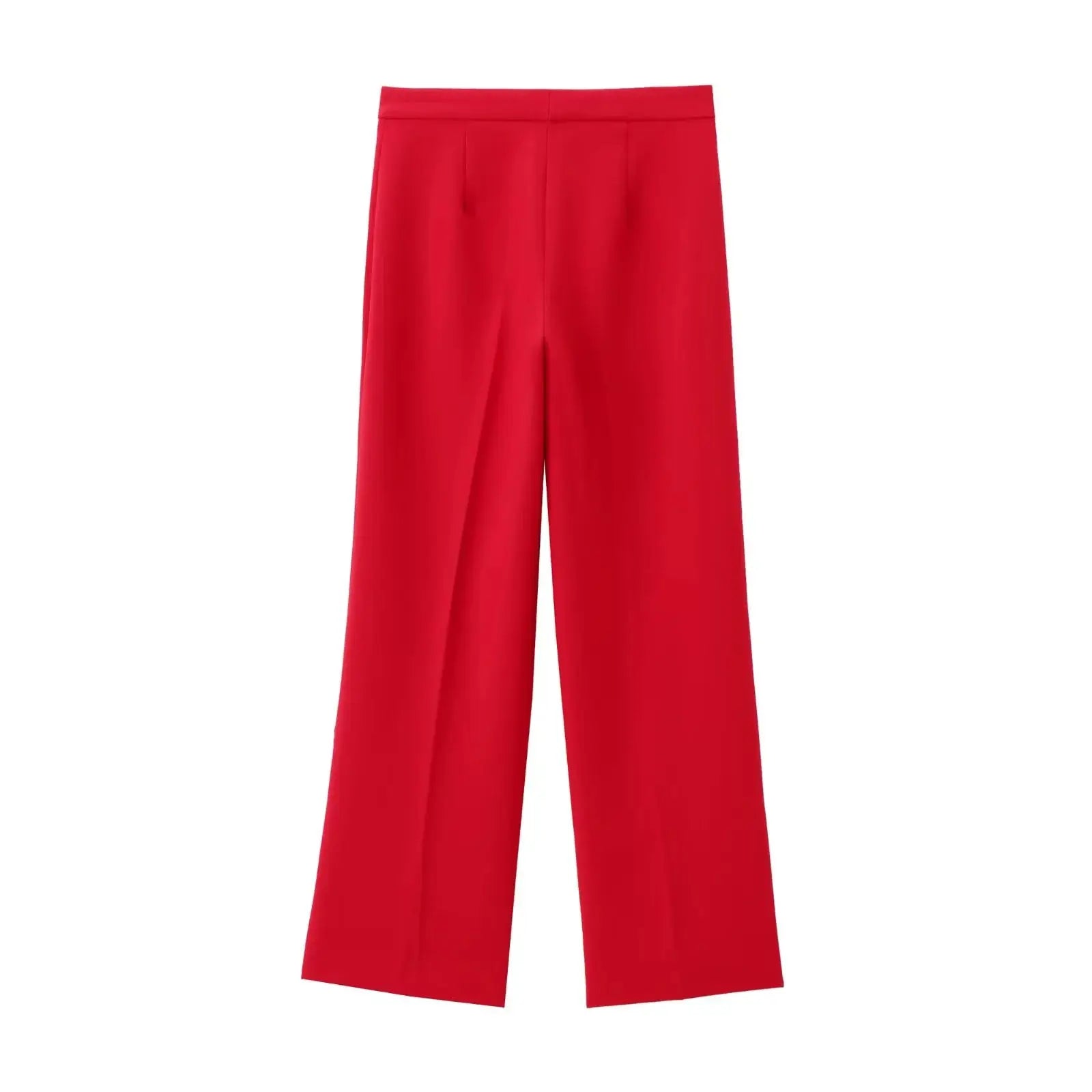 TRAF Women 2 Pieces Sets New Fashion Office Vest Top+Split Straight Leg Pants Women's Suit Formal Two Piece Set Women Outfit