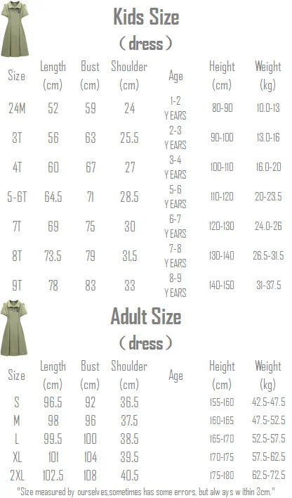 Dad and Son Matching Clothes Polo Shirts Green Mom and Daughter Girls Short Sleeve Couples Dresses 2024 Summer Family Clothing