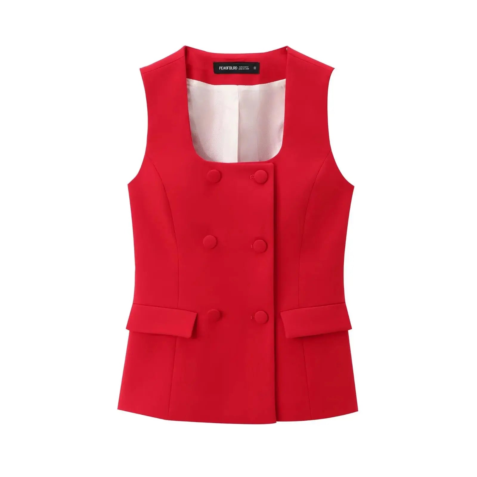 TRAF Women 2 Pieces Sets New Fashion Office Vest Top+Split Straight Leg Pants Women's Suit Formal Two Piece Set Women Outfit