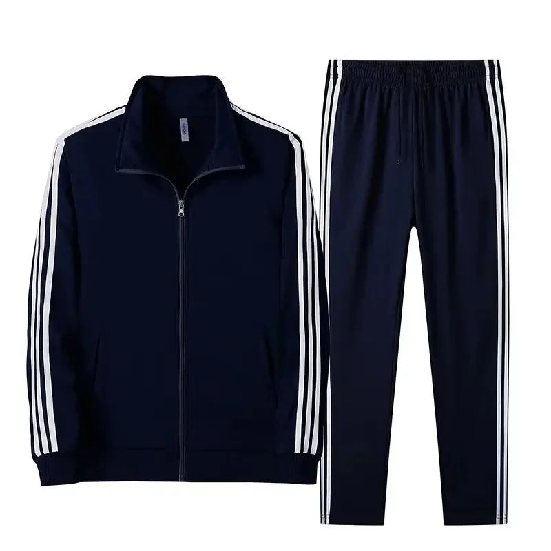Couple's Sportswear Set Long Sleeve Stand Collar Running Outfit Spring Autumn Slim Fit Versatile Popular Morning Run Two Piece