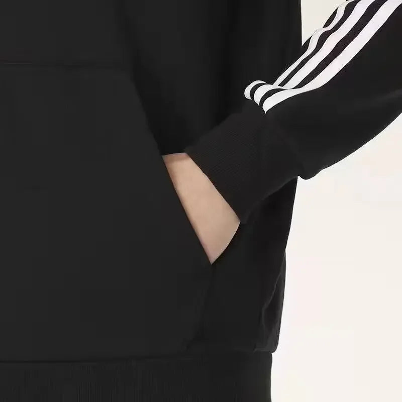 Couple's Sportswear Set Long Sleeve Stand Collar Running Outfit Spring Autumn Slim Fit Versatile Popular Morning Run Two Piece