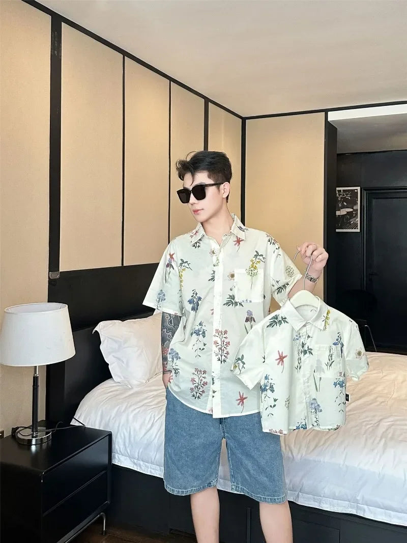 Couple Vacation Family Outfits Mom Daughter Matching Dress Dad Son Holiday Shirts Korean Sister Brother Clothes Baby Bodysuit