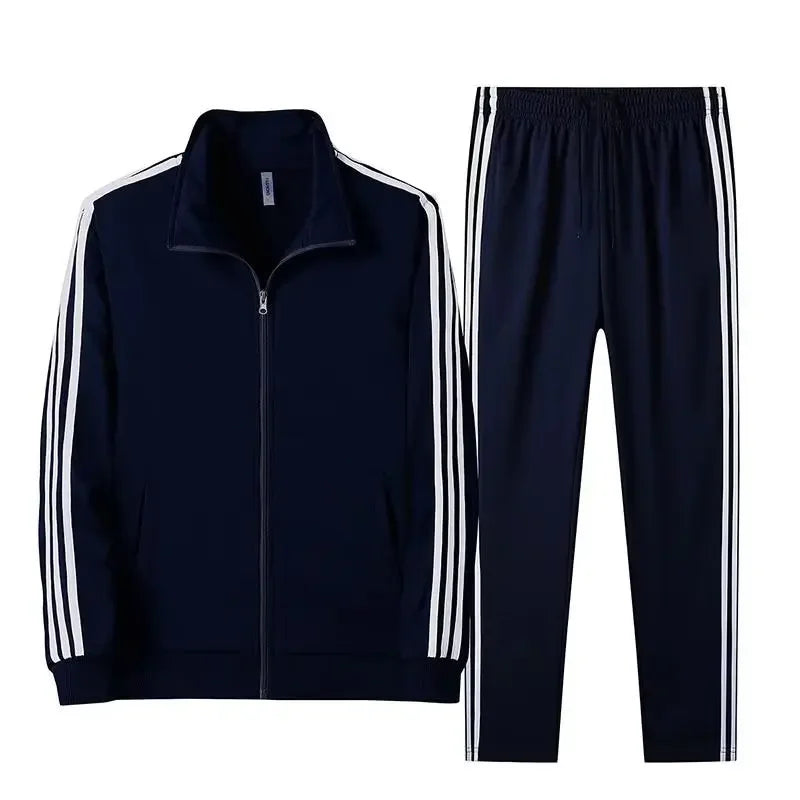 Couple's Sportswear Set Long Sleeve Stand Collar Running Outfit Spring Autumn Slim Fit Versatile Popular Morning Run Two Piece