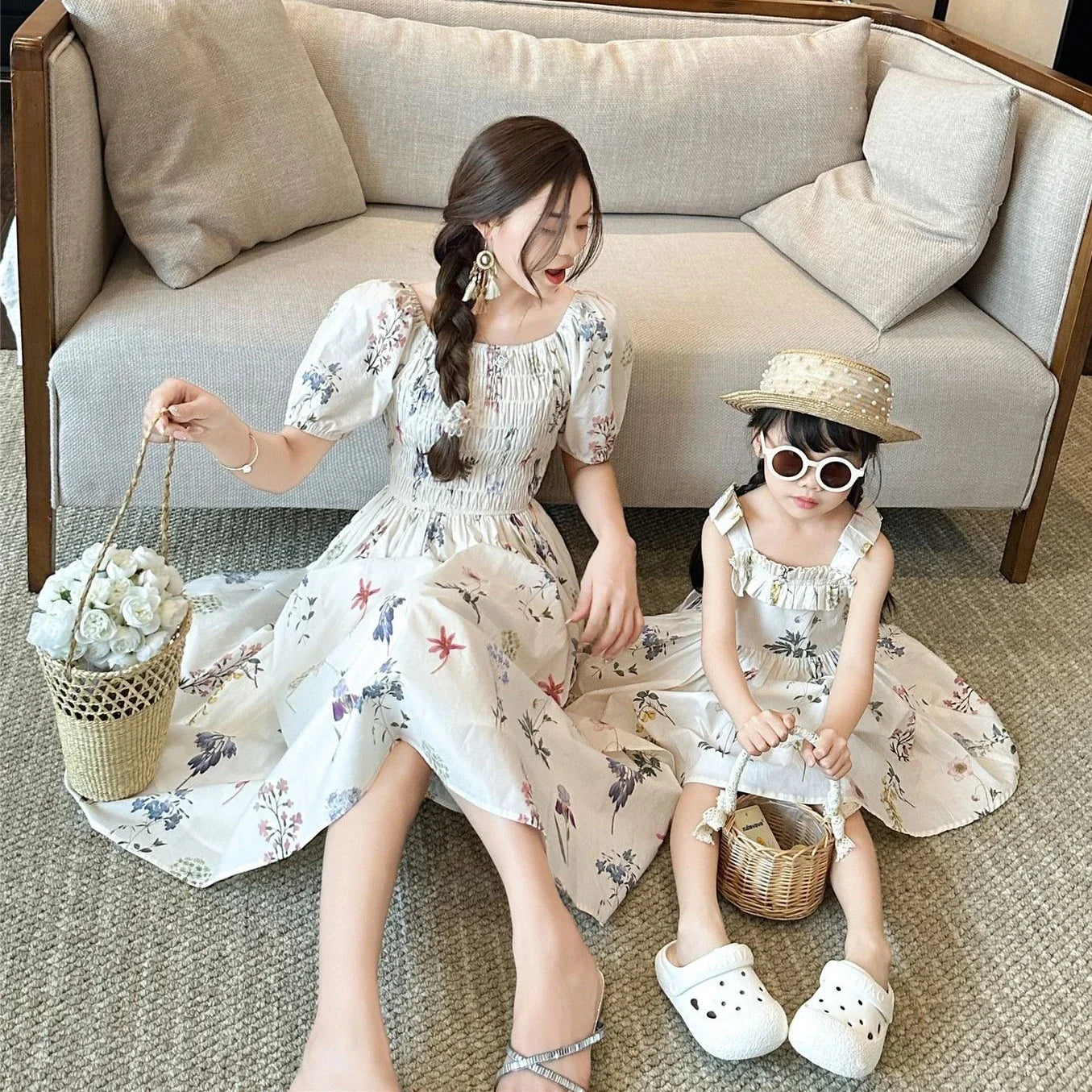 Couple Vacation Family Outfits Mom Daughter Matching Dress Dad Son Holiday Shirts Korean Sister Brother Clothes Baby Bodysuit