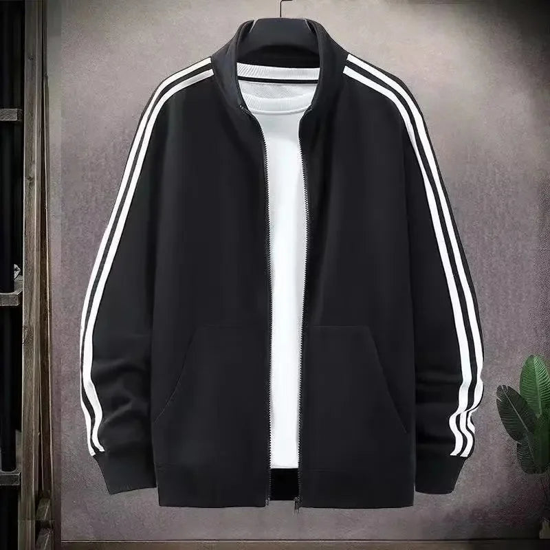 Couple's Sportswear Set Long Sleeve Stand Collar Running Outfit Spring Autumn Slim Fit Versatile Popular Morning Run Two Piece